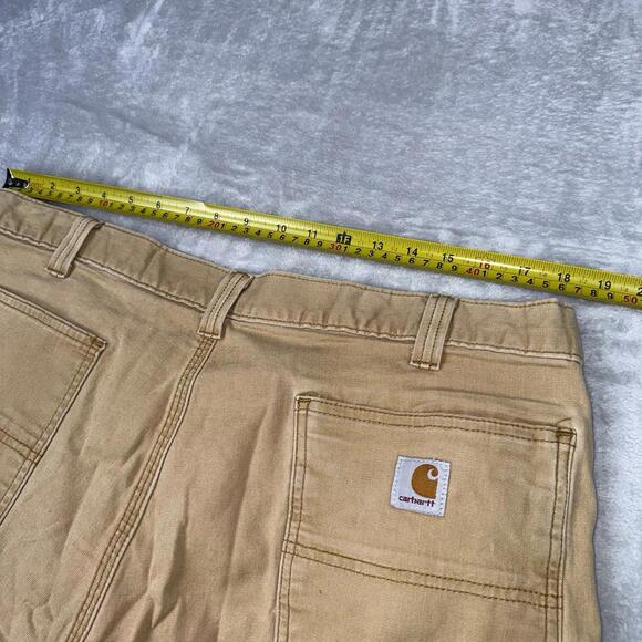Carhartt Pants Men 40x28.5  Tan Carpenter Double Knee Canvas Grunge Y2K Relaxed - Picture 9 of 9